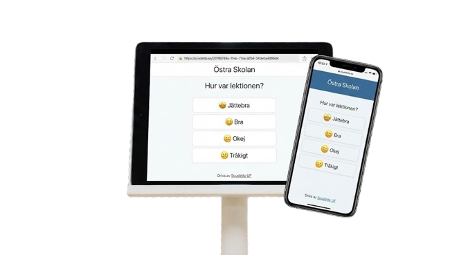 AI REPORTS feedback på laptop och mobil